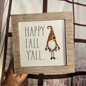 SOLD NEW Rae Dunn Happy Fall Yall Homeware Sign Decor Cute Gnome